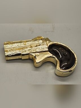 Avon Gold Decorative Derringer Decanter Deep Woods Cologne